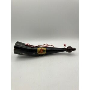 Vintage Cow‎ Horn Made in Switzerland Works Rustic Decoration 11"